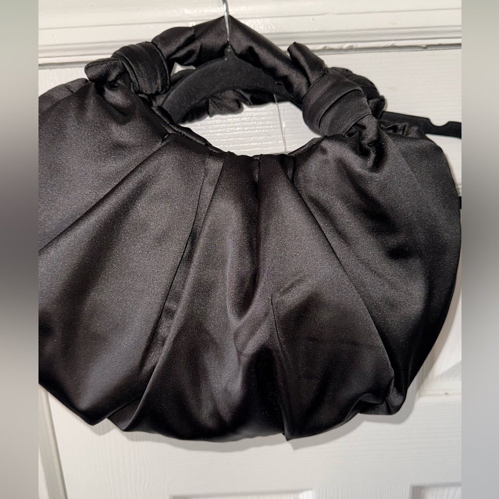 Anthropologie Slouchy Satin Handbag Black NWT - Picture 5 of 8